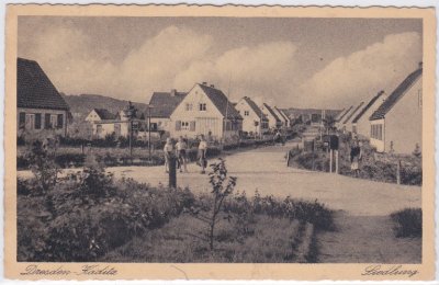 01067 Dresden-Kaditz, Siedlung, Straßenansicht, ca. 1940