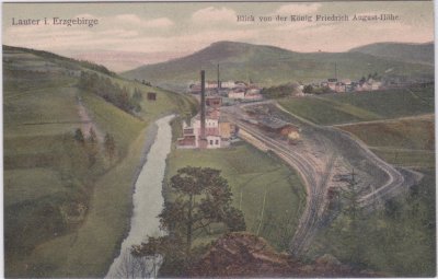 08312 Lauter im Erzgebirge, Bahngleise, ca. 1915 