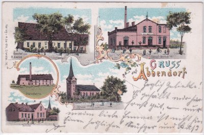 29413 Diesdorf-Abbendorf, Farblitho, ca. 1900 