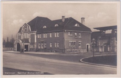 30173 Hannover-Südstadt-Bult, Bahnhof Bismarckstraße, ca. 1930