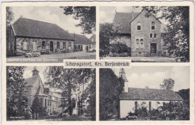 49584 Fürstenau-Schwagstorf, Gasthof Broermann, ca. 1955