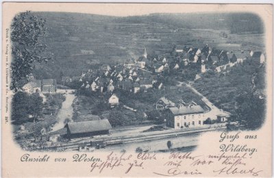 72218 Wildberg (Schwarzwald), Bahnhof, ca. 1900 