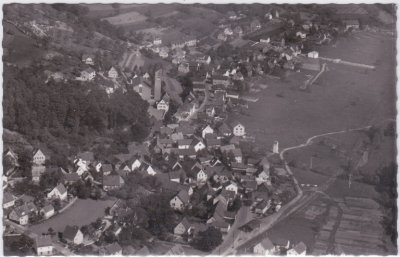 63776 Niedersteinbach/Kahlgrund (Mömbris), Luftaufnahme, ca. 1960 