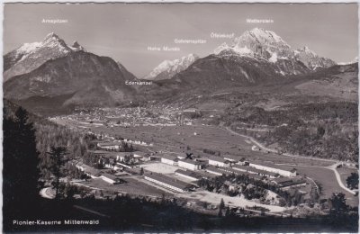 82481 Mittenwald, Am Hirtbichl, Pionier-Kaserne, ca. 1960 