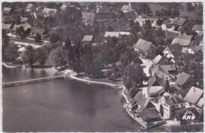 78343 Hemmenhofen/Bodensee (Gaienhofen), Luftaufnahme, ca. 1960 