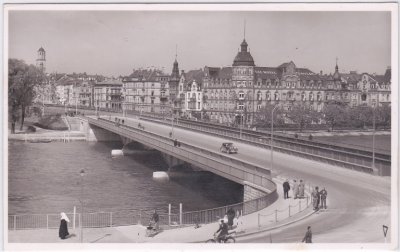 78467 Konstanz am Bodensee, Rheinbrücke, Sternenplatz, ca. 1950 