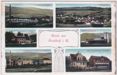 73630 Grunbach im Remsthal (Remshalden), Bahnhof, ca. 1915 