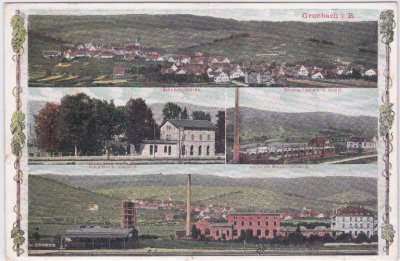 73630 Grunbach im Remsthal (Remshalden), Bahnhof, ca. 1905 