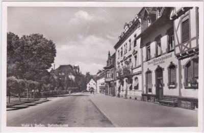 79664 Wehr (Baden), Bahnhofplatz, ca. 1935 