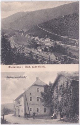 07338 Hockeroda/Loquitztal (Kaulsdorf), Gasthaus, ca. 1915 