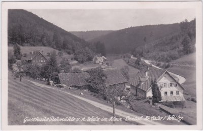 75323 Wildbad, Kleines Enztal, Gasthaus Rehmühle, ca. 1950 