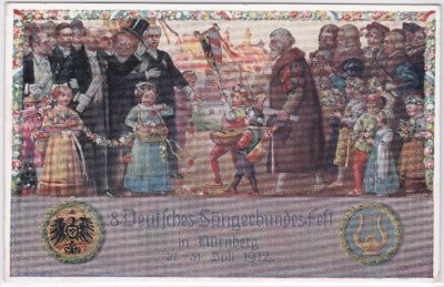 90403 Nürnberg, Sonderganzsache 8. Sängerbundesfest 1912 