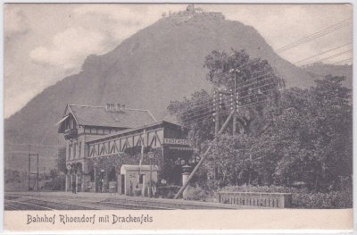 53604 Rhöndorf (Bad Honnef), Bahnhof, ca. 1900 