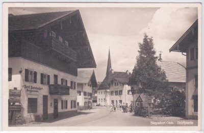 83313 Siegsdorf (Oberbayern), Straßenansicht, ca. 1930 