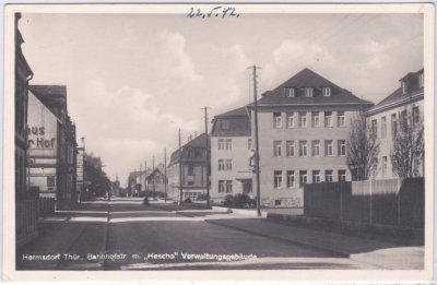 07629 Hermsdorf/Thüringen, Bahnhofstraße, ca. 1940 