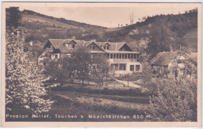 Tauchen am Wechsel bei Mönichkirchen, Pension Notter, ca. 1935 