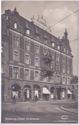 Göteborg, Hotel Continental, Straßenansicht, ca. 1930 