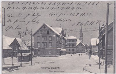 78120 Furtwangen (Schwarzwald), Eisenbahnstrasse, ca. 1905 