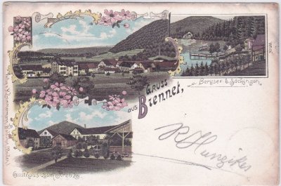 79664 Brennet-Rheintal (Wehr-Öflingen/Baden), Farblitho, ca. 1895 