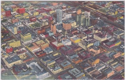 Birmingham (Alabama), aerial view, ca. 1955 