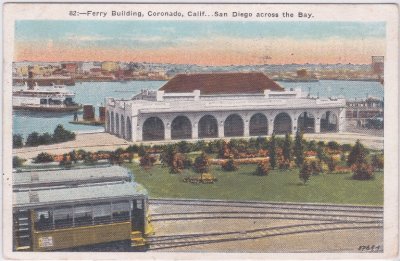 San Diego (California), Ferry Building, Coronado, ca. 1925 