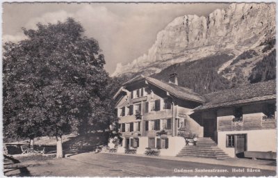 Gadmen (Bern), Sustenstrasse, Hotel Bären, ca. 1930