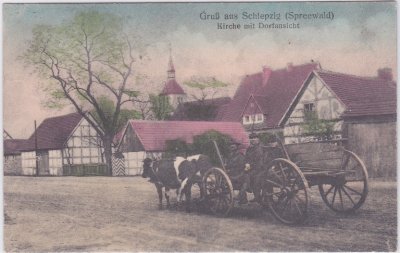 15910 Schlepzig (Spreewald), Straßenansicht, ca. 1915 