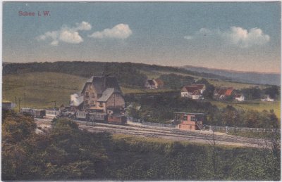 42389 Schee (Wuppertal), Bahnhof, ca. 1920 
