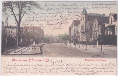 48145 Münster (Westfalen), Warendorferstrasse, ca. 1900 