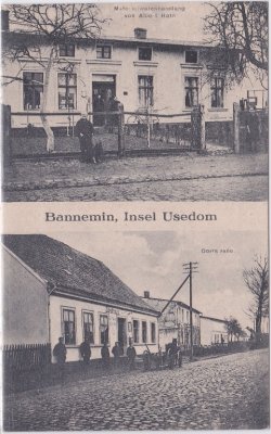 17449 Bannemin (Mölschow), Insel Usedom, Dorfstraße, ca. 1915 