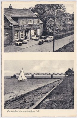 26969 Eckwarderhörne (Butjadingen), Strandhotel, ca. 1945 