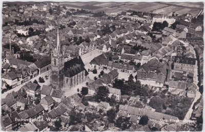 37269 Eschwege an der Werra, Luftaufnahme, ca. 1955 