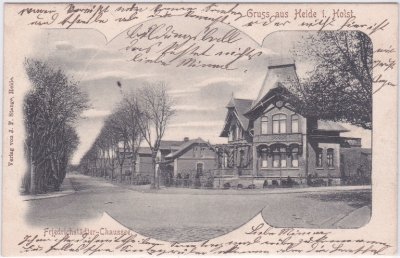 25746 Heide in Holstein, Friedrichstädter Chaussee, ca. 1900 