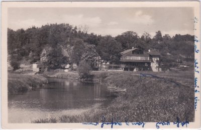 04668 Grimma, Hotel zur Schiffmühle, ca. 1955 
