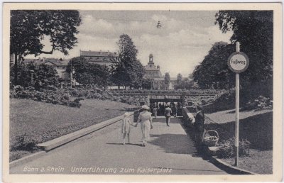 53113 Bonn, Unterführung zum Kaiserplatz, ca. 1930 