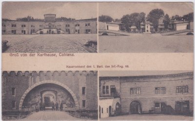56075 Koblenz-Karthause, Kaserne, ca. 1915 