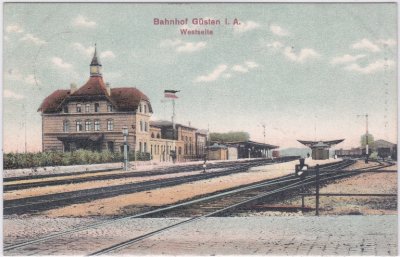 39439 Güsten in Anhalt, Bahnhof, ca. 1905 
