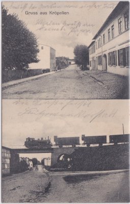 18236 Kröpelin, Eisenbahn-Brücke, ca. 1910 