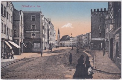 84453 Mühldorf am Inn, Straßenansicht, ca. 1910 