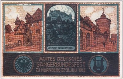 90403 Nürnberg, Sonderganzsache VIII. Sängerbundesfest 1912 