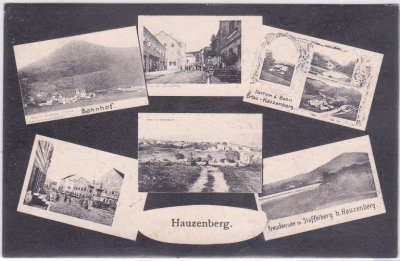 94051 Hauzenberg, Mehrbildkarte, u.a. Bahnhof, ca. 1905 