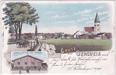 94486 Gergweis (Osterhofen), u.a. Handlung, Farblitho, ca. 1900 