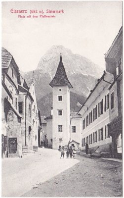 Eisenerz (Steiermark), Straßenansicht, ca. 1905 