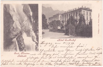 Bad Ragaz, Hotel Quellenhof, ca. 1895 