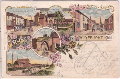 52525 Waldfeucht (Rheinland), u.a. Molkerei, Farblitho, ca. 1900 