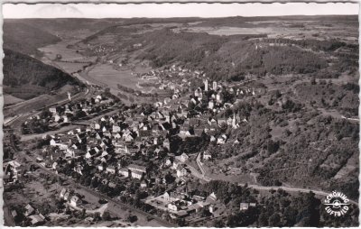 72160 Horb am Neckar, Luftaufnahme, ca. 1955 