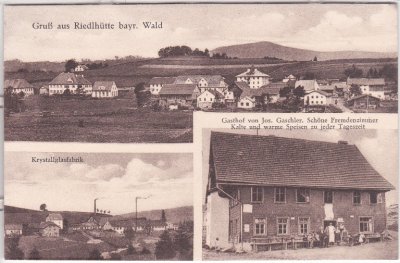 94566 Riedlhütte (Sankt Oswald-Riedlhütte), Gasthof, ca. 1915 