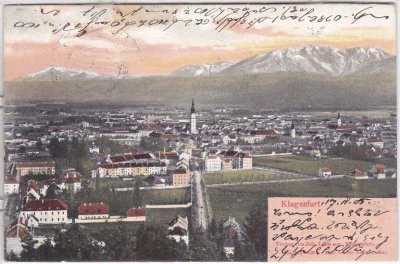 Klagenfurt, Stadtansicht, ca. 1900 