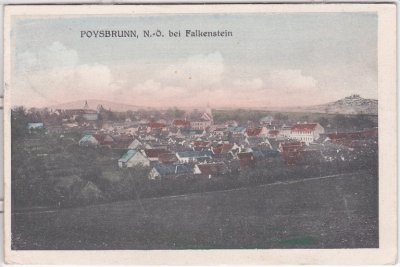 Poysbrunn bei Falkenstein, Ortsansicht, ca. 1920