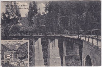 Raitis (Mutters), Eisenbahnbrücke, ca. 1915 